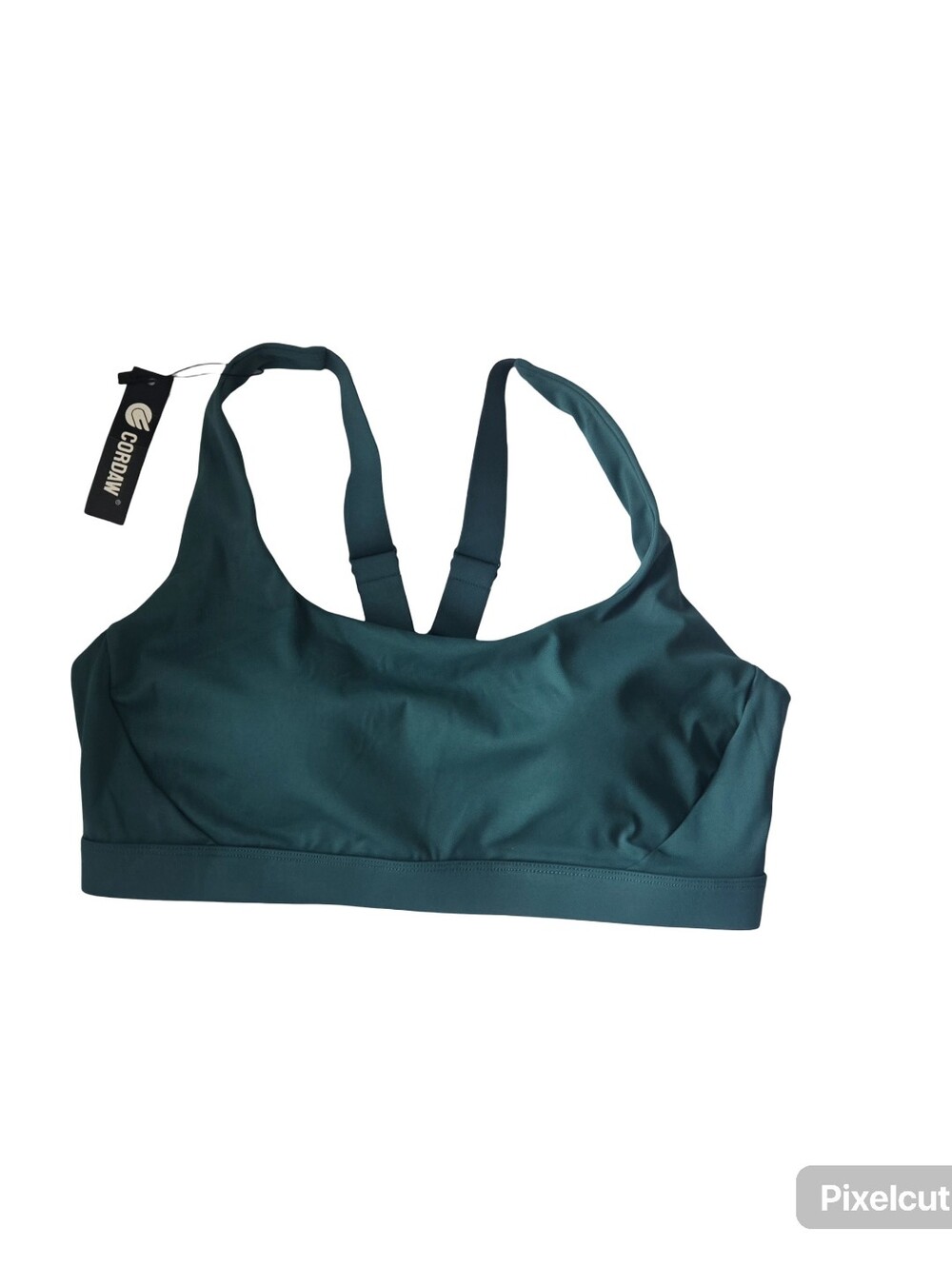 CORDAW Teal Sports Bra - Low-Impact Support Size L, Green